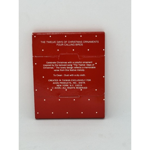 Vintage Avon 12 Days of Christmas Ornament‎ 4 Calling Birds - Picture 3 of 4